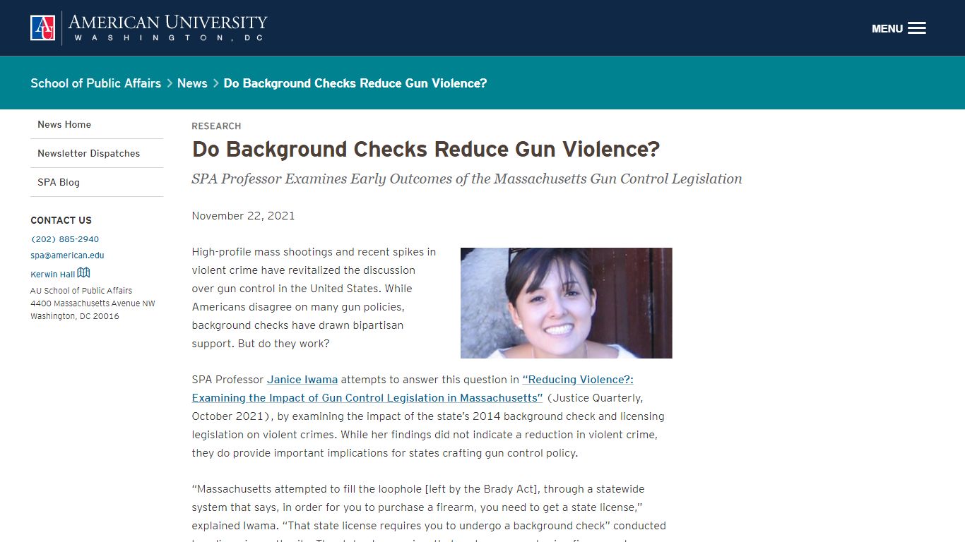Do Background Checks Reduce Gun Violence? - American University