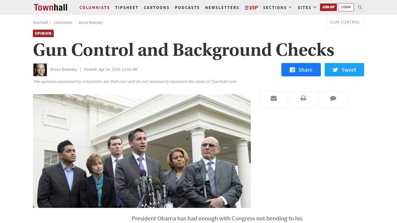 Gun Control and Background Checks - Townhall