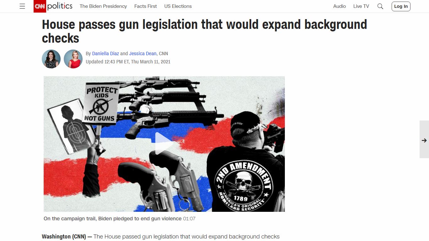 House passes gun legislation that would expand background checks